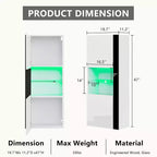 AMERLIFE Meubles Muraux avec Lumières LED, Commodes Modernes Suspendues pour Salon/Chambre, Lot de 2