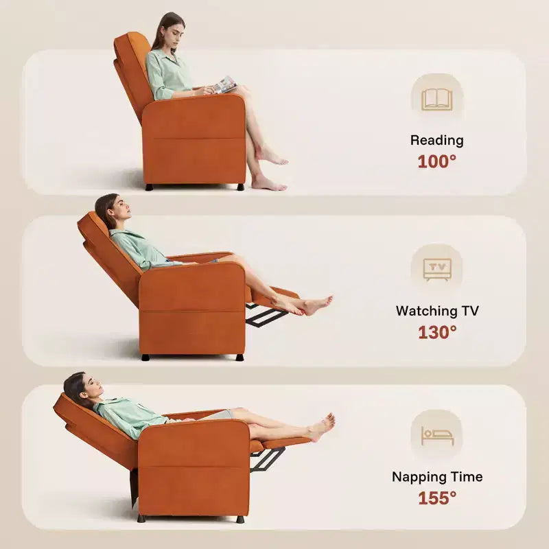 Fauteuil inclinable électrique Skyzoo avec dossier et repose-pieds réglables, canapé inclinable rembourré, pour le salon, la chambre d'enfant