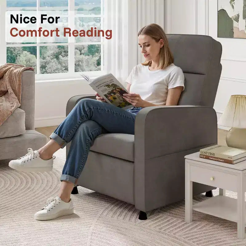 Fauteuil inclinable électrique Skyzoo avec dossier et repose-pieds réglables, canapé inclinable rembourré, pour le salon, la chambre d'enfant