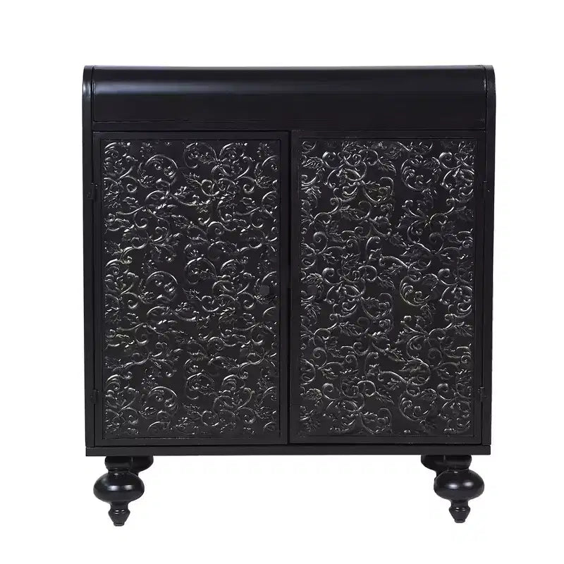 CLIHOME Armoire d'appoint avec 2 portes, buffet avec rangement, armoire de rangement décorative effet vieilli