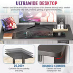 BestMassage Bureau debout électrique réglable en hauteur pour ordinateur, bureau de travail
