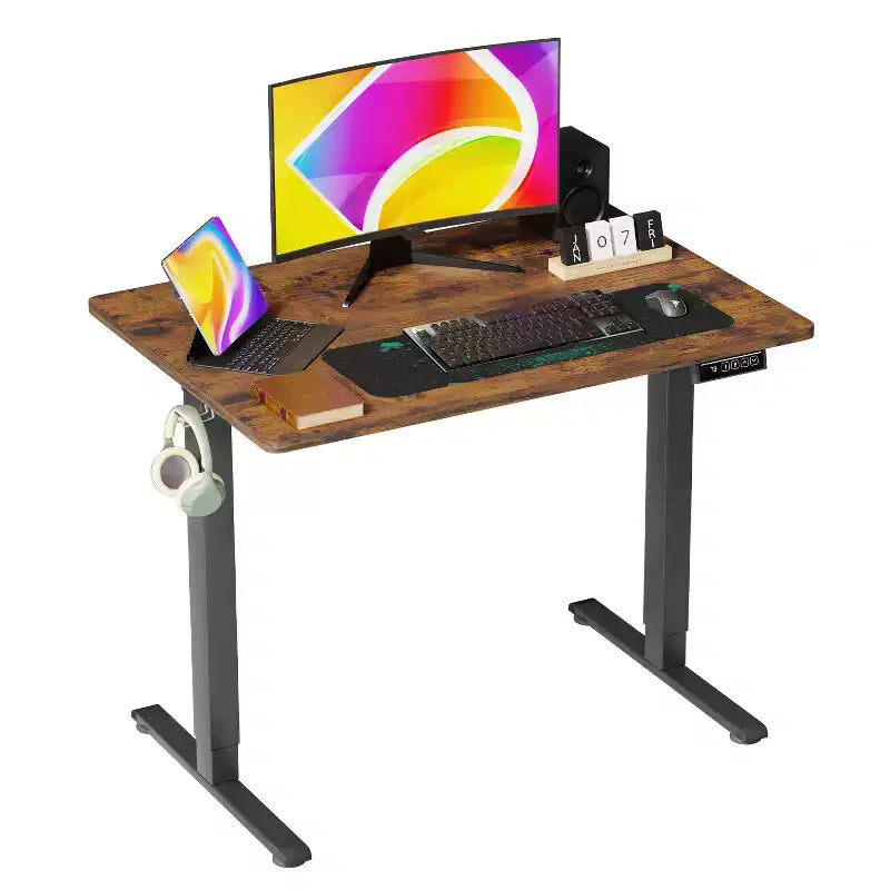 BestMassage Bureau debout électrique réglable en hauteur pour ordinateur, bureau de travail