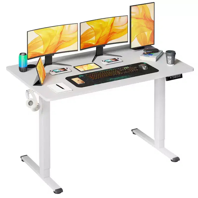 BestMassage Bureau debout électrique réglable en hauteur pour ordinateur, bureau de travail
