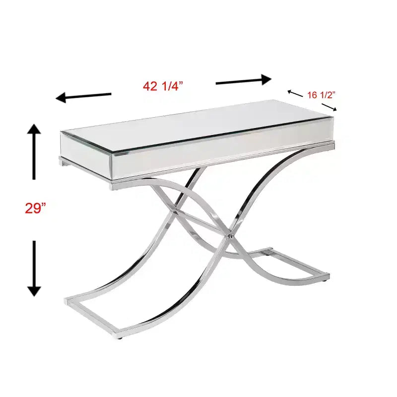 Console miroir Ava - Argent - SEI