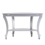 Console demi-lune miroir Lindsay - Argent - SEI