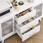 Meuble bar Coffer avec 2 portes en verre cannelé
