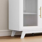 Meuble bar Coffer avec 2 portes en verre cannelé