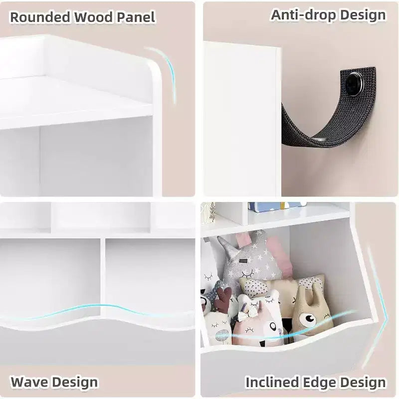 Organisateur de rangement de jouets, étagère à livres pour enfants avec meuble de rangement, organisateur de jouets pour chambre d'enfant, salle de jeux, crèche