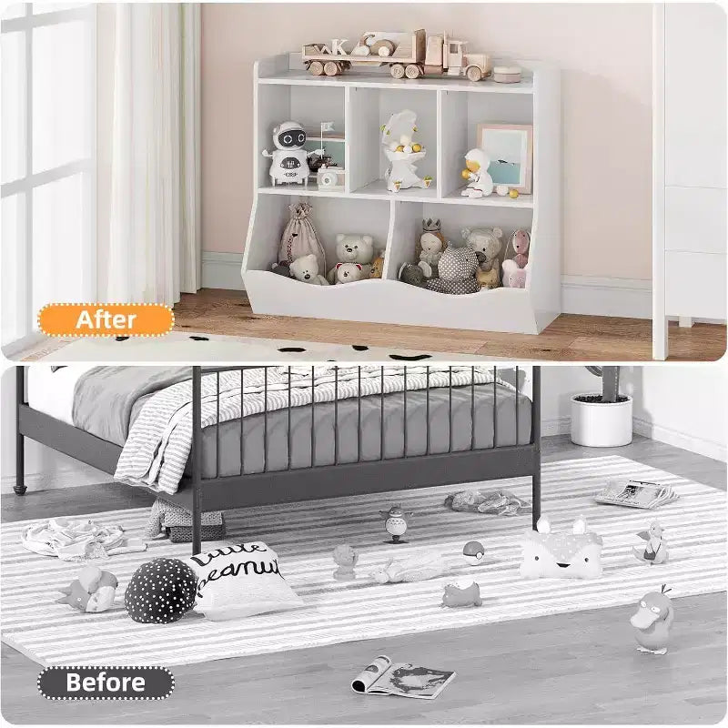 Organisateur de rangement de jouets, étagère à livres pour enfants avec meuble de rangement, organisateur de jouets pour chambre d'enfant, salle de jeux, crèche