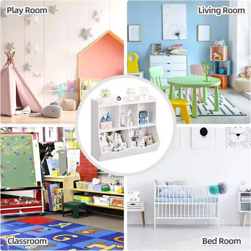 Organisateur de rangement de jouets, étagère à livres pour enfants avec meuble de rangement, organisateur de jouets pour chambre d'enfant, salle de jeux, crèche