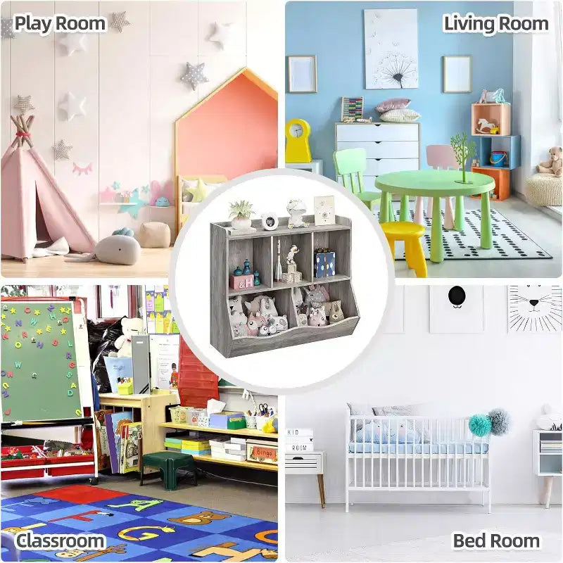 Organisateur de rangement de jouets, étagère à livres pour enfants avec meuble de rangement, organisateur de jouets pour chambre d'enfant, salle de jeux, crèche