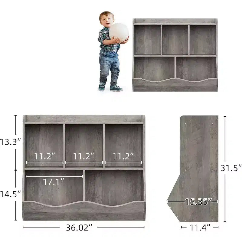 Organisateur de rangement de jouets, étagère à livres pour enfants avec meuble de rangement, organisateur de jouets pour chambre d'enfant, salle de jeux, crèche
