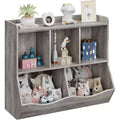 Toy Storage Organizer, Kids Bookshelf with Cubby Organizer Cabinet, Toy Organizer for Children Bedroom, Playroom, Nursery