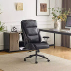 Karl Home Black PU High Back Adjustable Indoor Leisure Swivel Chair