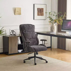 Chaise pivotante Karl Home en PU noir à dossier haut, réglable, pour l'intérieur et les loisirs