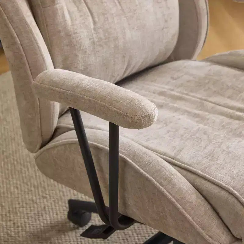 Chaise pivotante Karl Home en PU noir à dossier haut, réglable, pour l'intérieur et les loisirs