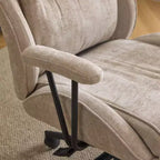 Chaise pivotante Karl Home en PU noir à dossier haut, réglable, pour l'intérieur et les loisirs