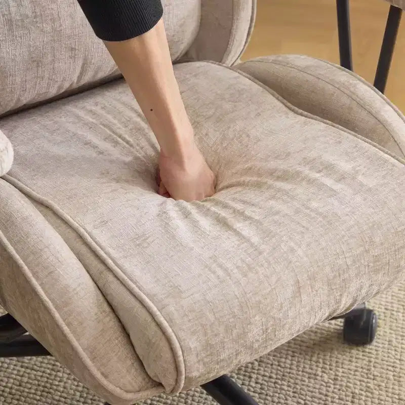 Chaise pivotante Karl Home en PU noir à dossier haut, réglable, pour l'intérieur et les loisirs