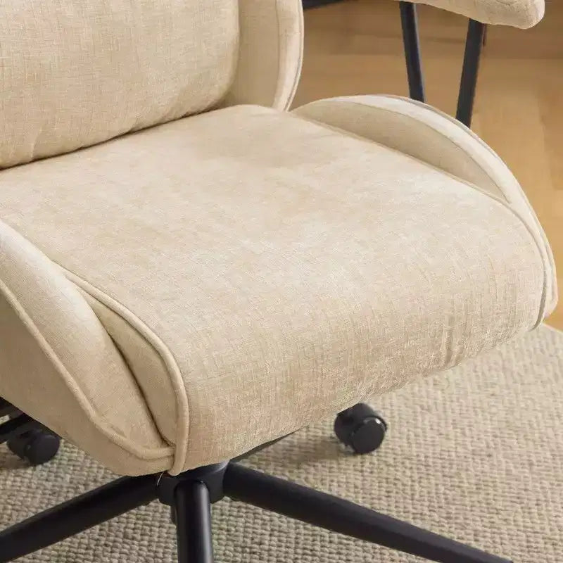 Chaise pivotante Karl Home en PU noir à dossier haut, réglable, pour l'intérieur et les loisirs