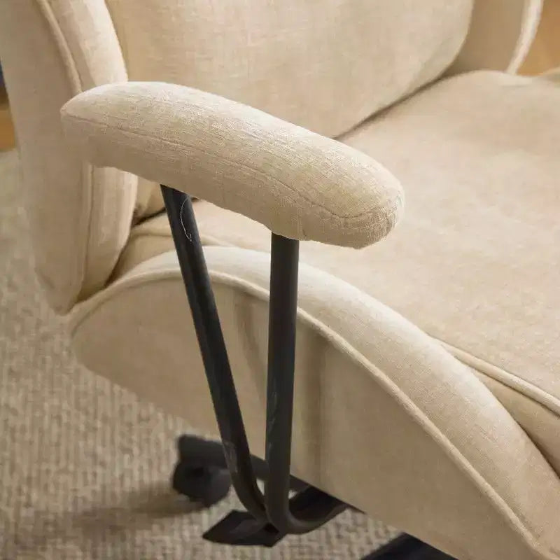 Chaise pivotante Karl Home en PU noir à dossier haut, réglable, pour l'intérieur et les loisirs