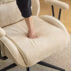 Chaise pivotante Karl Home en PU noir à dossier haut, réglable, pour l'intérieur et les loisirs