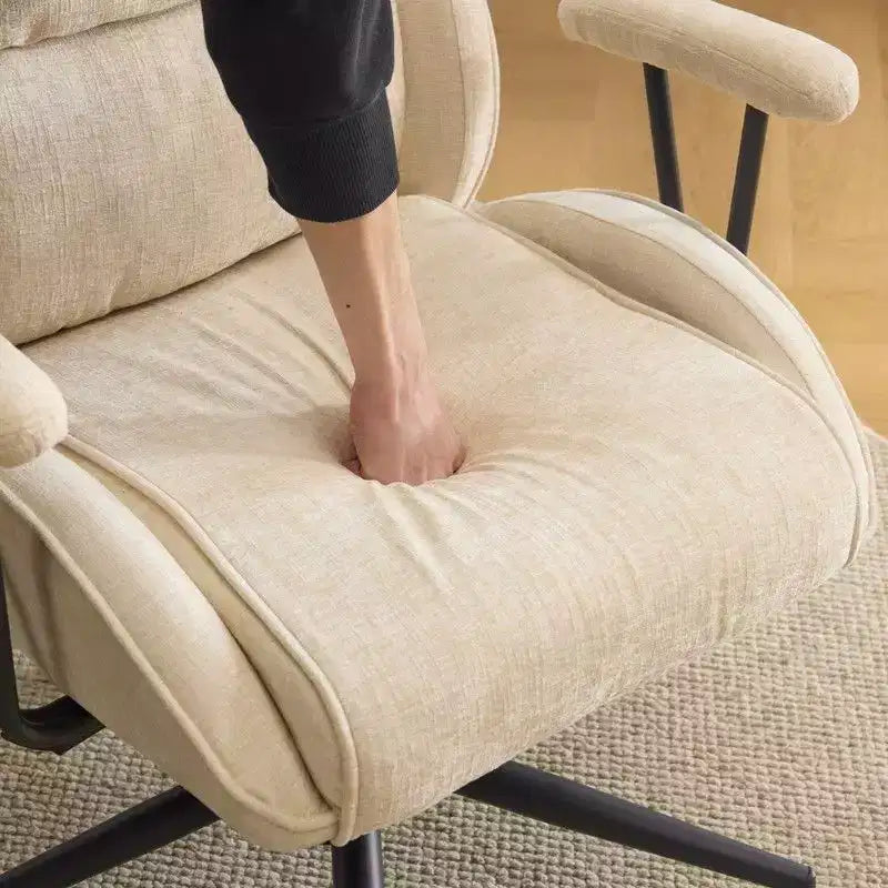 Chaise pivotante Karl Home en PU noir à dossier haut, réglable, pour l'intérieur et les loisirs