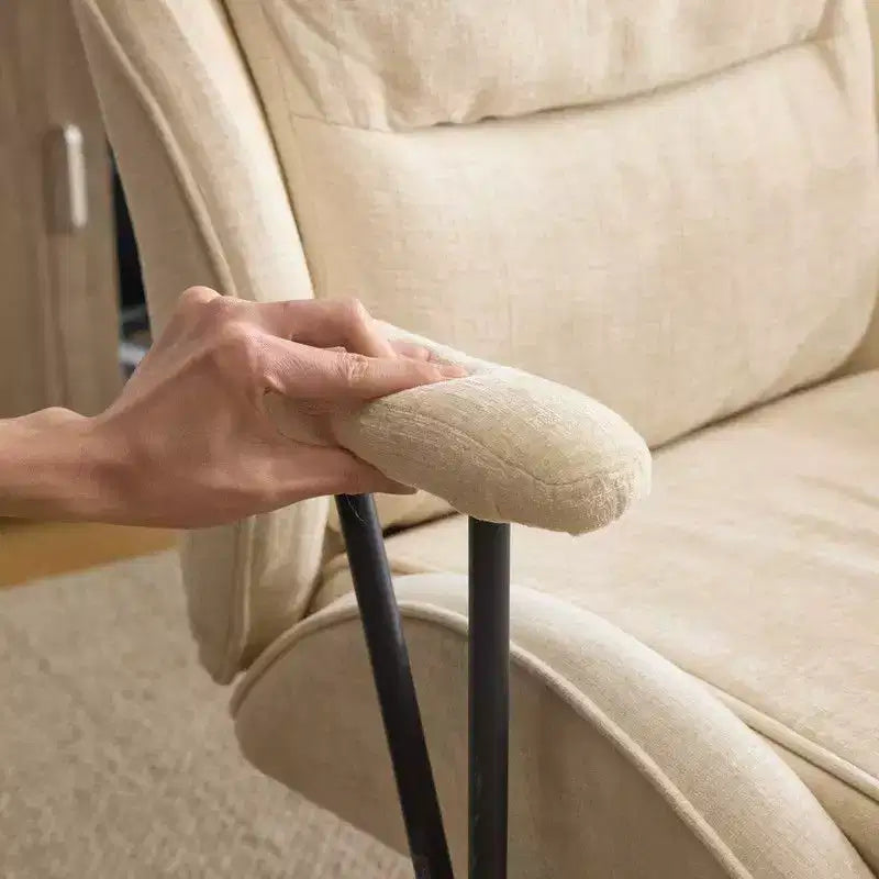 Chaise pivotante Karl Home en PU noir à dossier haut, réglable, pour l'intérieur et les loisirs