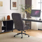 Chaise pivotante Karl Home en PU noir à dossier haut, réglable, pour l'intérieur et les loisirs