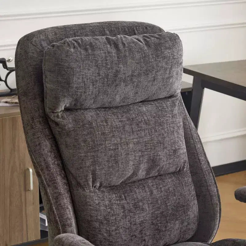 Chaise pivotante Karl Home en PU noir à dossier haut, réglable, pour l'intérieur et les loisirs