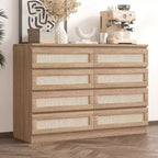Armoires de rangement décoratives en rotin, commode pour chambre à coucher, commode à 8 tiroirs pour placard