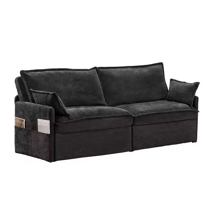 Canapé convertible Whisen avec rangement latéral et ports de charge USB/C-TYPE