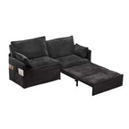 Canapé convertible Whisen avec rangement latéral et ports de charge USB/C-TYPE