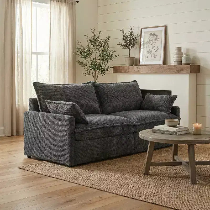 Canapé convertible Whisen avec rangement latéral et ports de charge USB/C-TYPE