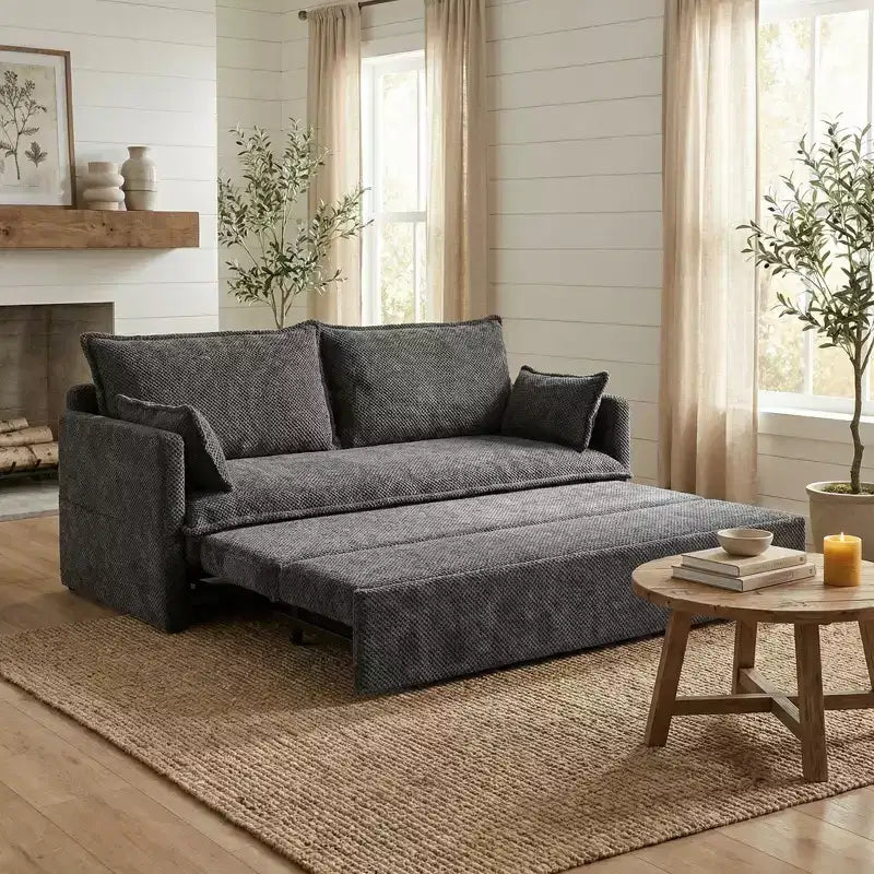 Canapé convertible Whisen avec rangement latéral et ports de charge USB/C-TYPE