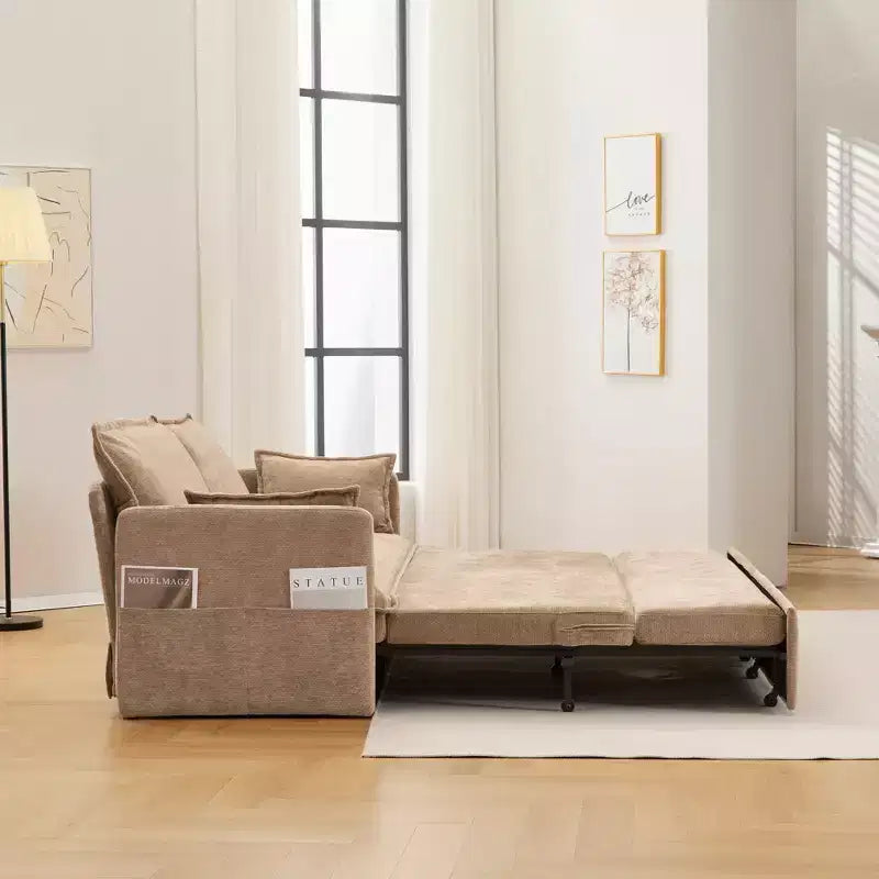 Canapé convertible Whisen avec rangement latéral et ports de charge USB/C-TYPE