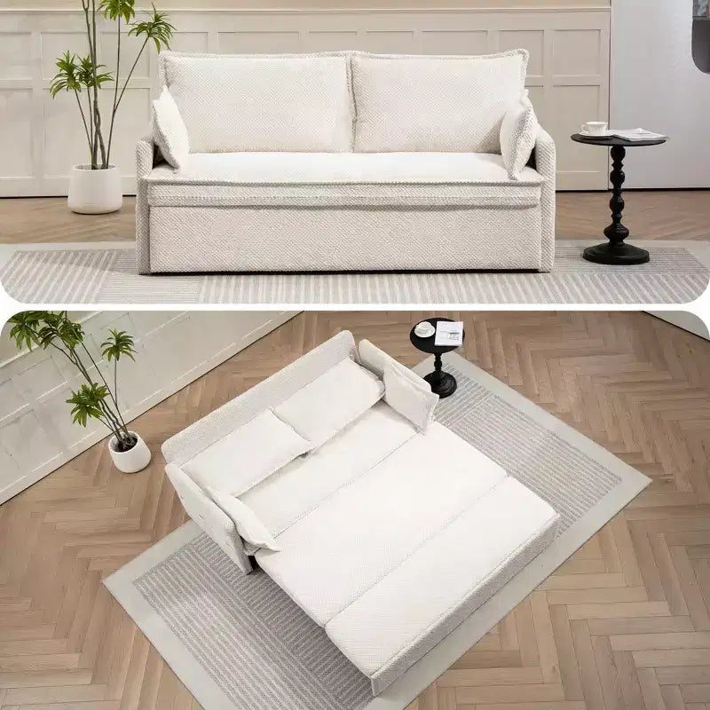 Canapé convertible Whisen avec rangement latéral et ports de charge USB/C-TYPE