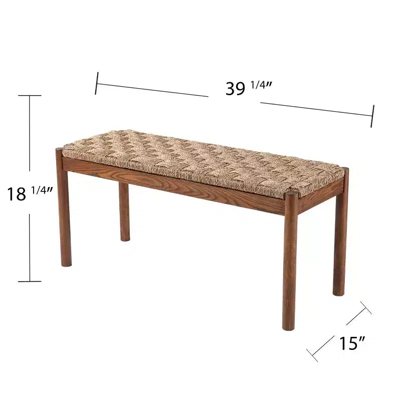 Banc en herbe de mer naturelle Scalby - Marron - SEI