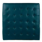 Pouf repose-pieds de cocktail capitonné Ciarin - Bleu - SEI