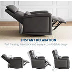 Fauteuil inclinable manuel Garvee avec pivotement à 360° et fonction bascule, revêtement en similicuir doux, soutien ergonomique