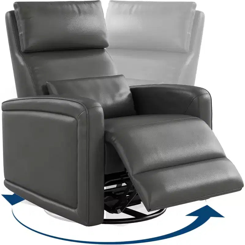 Fauteuil inclinable manuel Garvee avec pivotement à 360° et fonction bascule, revêtement en similicuir doux, soutien ergonomique