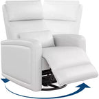 Fauteuil inclinable manuel Garvee avec pivotement à 360° et fonction bascule, revêtement en similicuir doux, soutien ergonomique