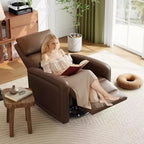 Fauteuil inclinable manuel Garvee avec pivotement à 360° et fonction bascule, revêtement en similicuir doux, soutien ergonomique