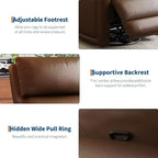 Fauteuil inclinable manuel Garvee avec pivotement à 360° et fonction bascule, revêtement en similicuir doux, soutien ergonomique
