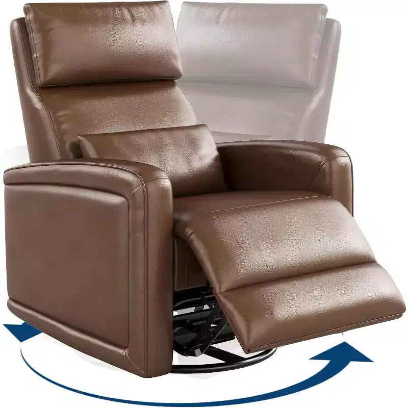Fauteuil inclinable manuel Garvee avec pivotement à 360° et fonction bascule, revêtement en similicuir doux, soutien ergonomique