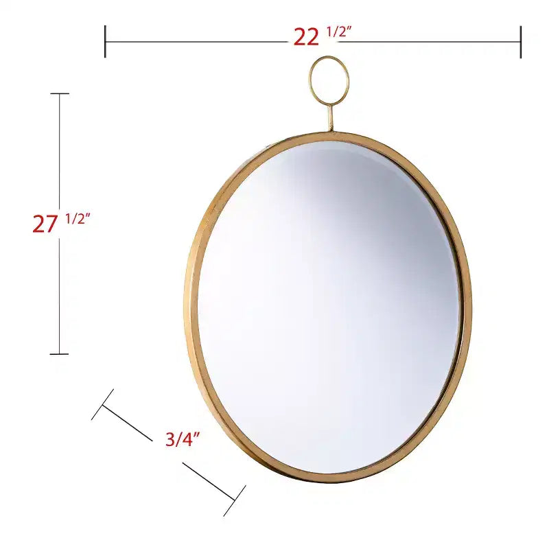Miroir mural décoratif Lorena – Doré – SEI