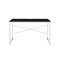 HomeRoots 47 Black and Silver Writing Desk