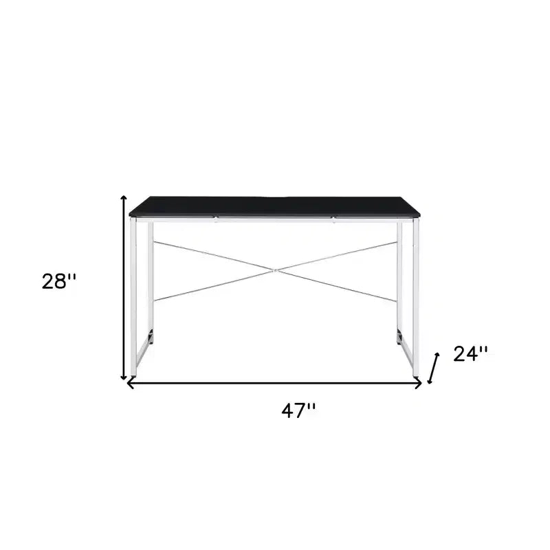 Bureau 47 po noir et argent HomeRoots