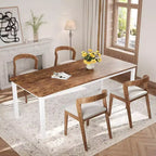 Table de salle à manger de ferme pour 6-8 personnes, table de cuisine rustique industrielle, sans chaises