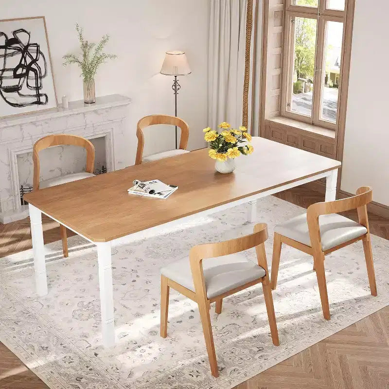 Table de salle à manger de ferme pour 6-8 personnes, table de cuisine rustique industrielle, sans chaises