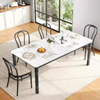 Table de salle à manger de ferme pour 6-8 personnes, table de cuisine rustique industrielle, sans chaises